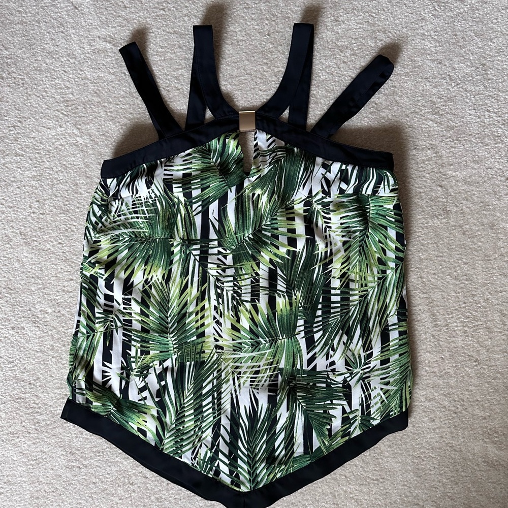 Cute Tropical Themed Shoulderless Top